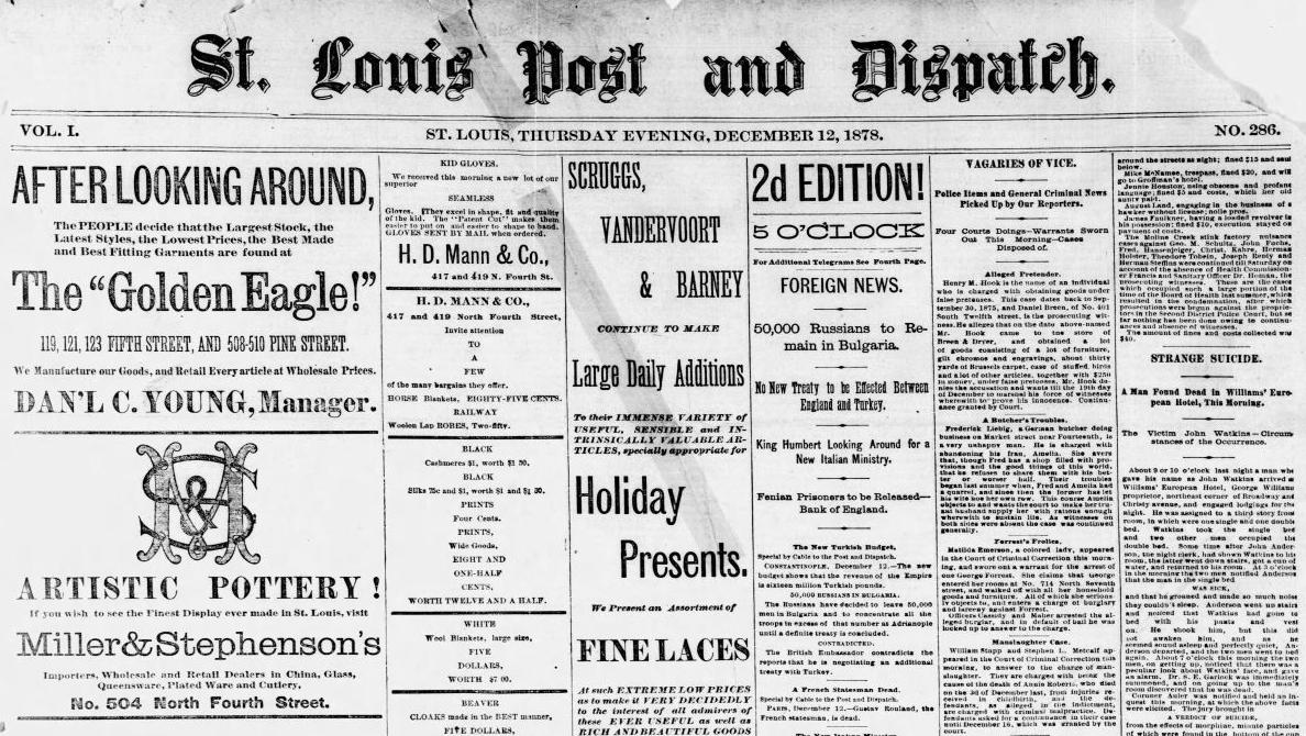The inaugural front page